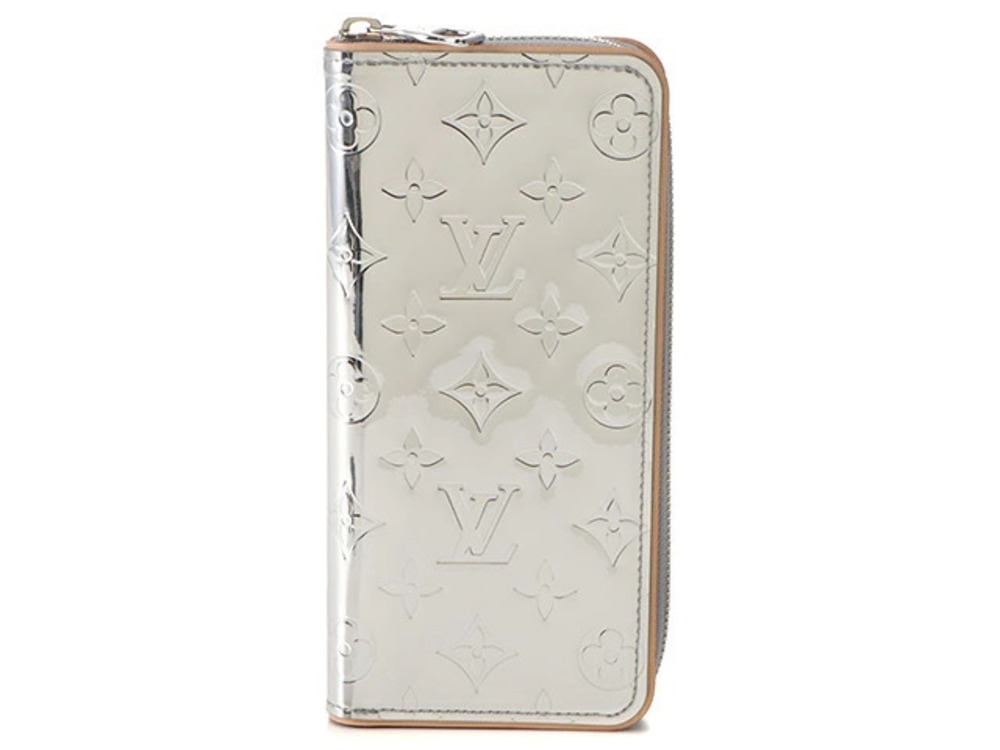 Louis Vuitton Zippy Wallet Vertical Mono Mirror Silver